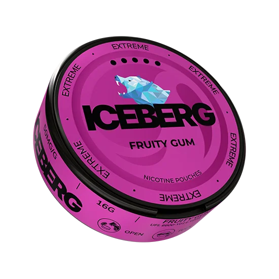 ICEBERG Fruity Gum Extreme - 50mg slim nicotine pouch can
