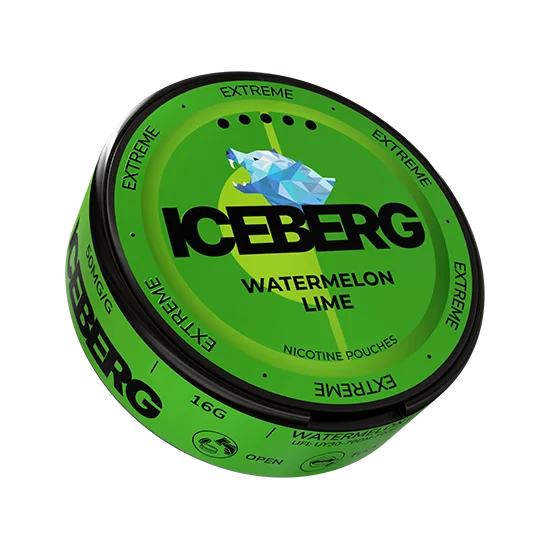 ICEBERG Watermelon Lime Extreme - 50mg slim nicotine pouch can
