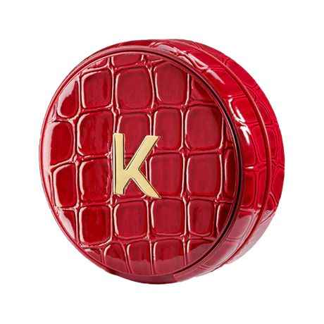 edgy kelly white rebel kelly refill can with a bold red crocodile-textured design.