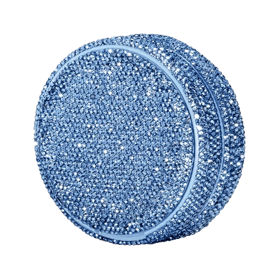 stunning kelly white sky kelly refill case with a shimmering blue finish inspired by the sky.