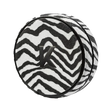 stylish zebra-patterned kelly white zebra kelly refill can with a bold black-and-white design.