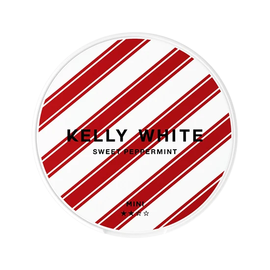 KELLY WHITE Sweet Peppermint Mini all-white nicotine pouch, Peppermint flavour
