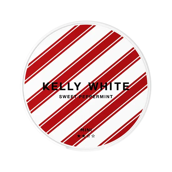KELLY WHITE Sweet Peppermint Mini all-white nicotine pouch, Peppermint flavour
