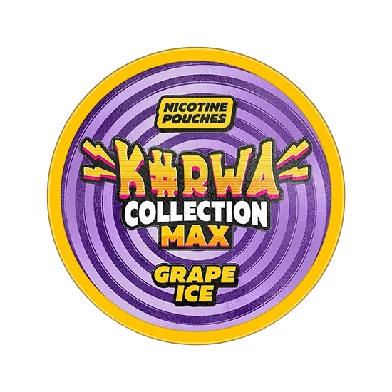 KURWA Grape Ice Max slim nicotine pouches can