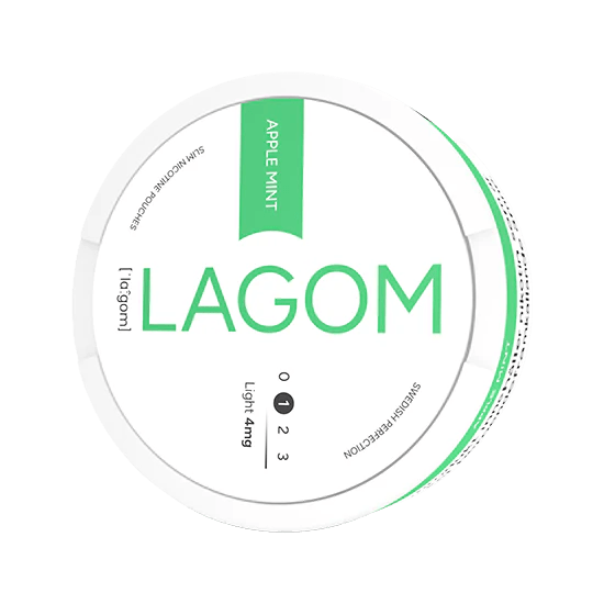 lagom apple mint light 4mg nicotine pouches  