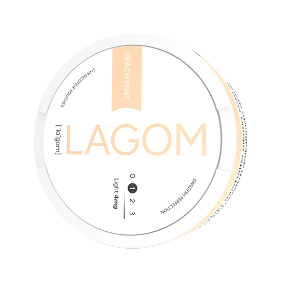 lagom peach mint light 4mg nicotine pouches  