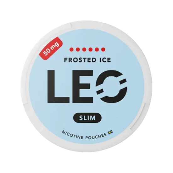 LEO Frosted Ice 35mg Peppermint slim pouches can