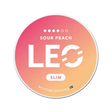 LEO Sour Peach slim pouches, flavour: Peach, Sour