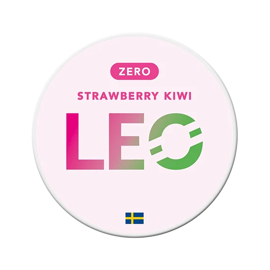 LEO Strawberry Kiwi Lime Zero slim pouches, flavour: Strawberry, Kiwi, Lime