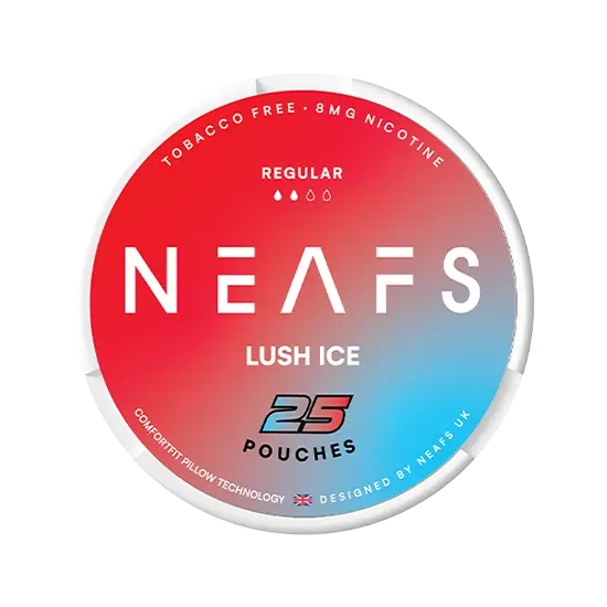 neafs lush ice nicotine-free nicotine pouches