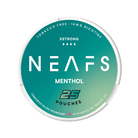 neafs menthol xstrong nicotine-free nicotine pouches