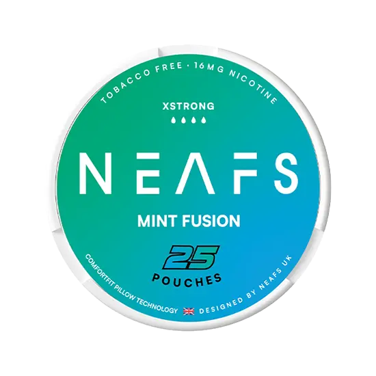 neafs mint fusion xstrong nicotine-free nicotine pouches
