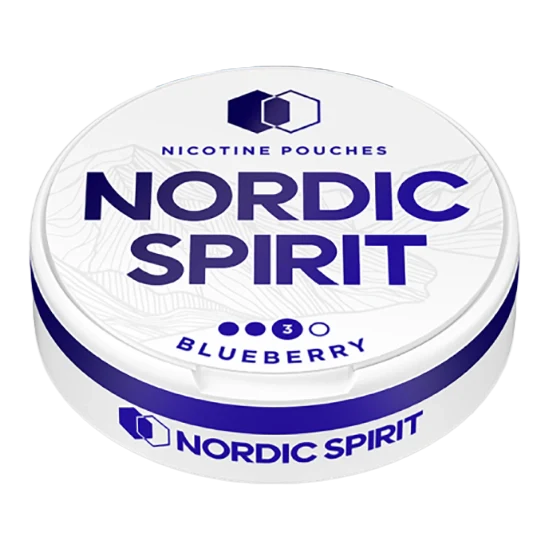 NORDIC SPIRIT Blueberry Strong - blueberry flavour, all-white nicotine pouch by JTI