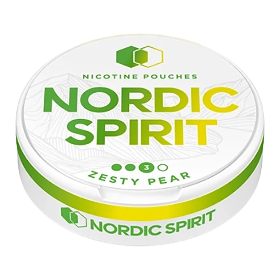 NORDIC SPIRIT Zesty Pear Strong - citrus, pear flavour, all-white nicotine pouch by JTI