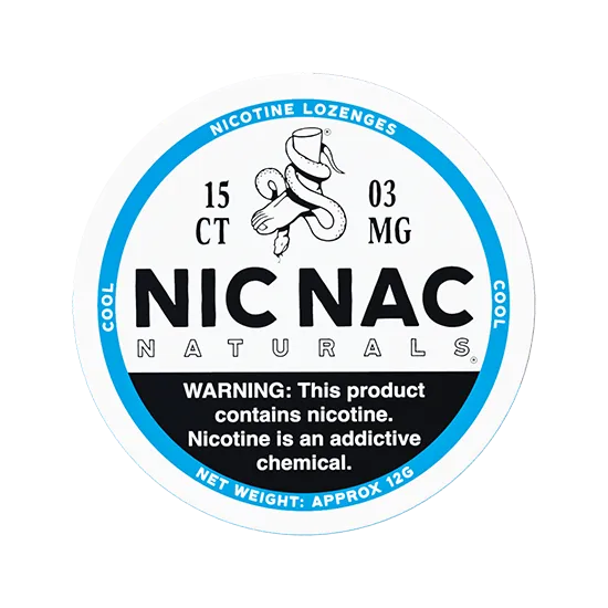 NIC NAC Tangerine 6mg - bright, zesty tangerine flavour, tobacco-free nicotine lozenge by Nic Nac Naturals LLC
