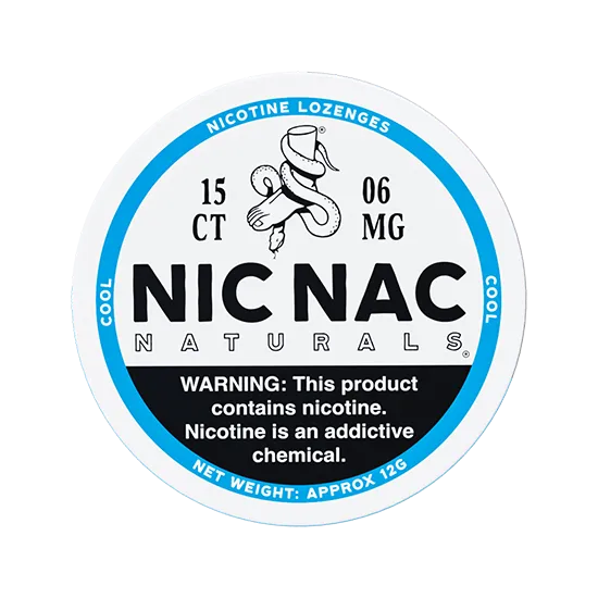 NIC NAC Tangerine 3mg - bright, zesty tangerine flavour, tobacco-free nicotine lozenge by Nic Nac Naturals LLC