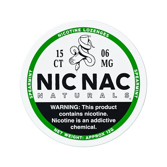 nic nac spearmint 6 mg nicotine lozenges