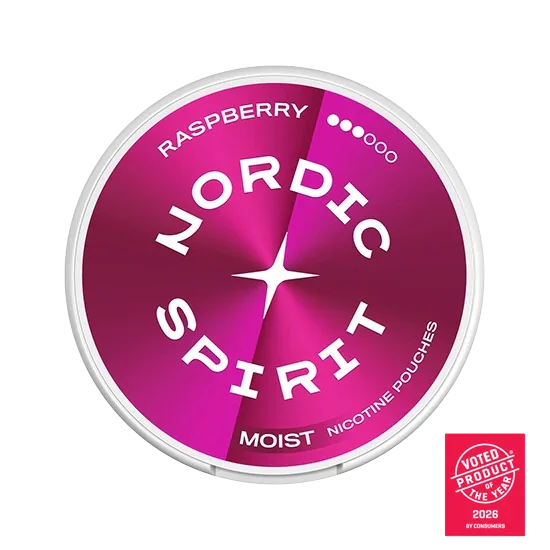 NORDIC SPIRIT Raspberry Strong slim nicotine pouch can