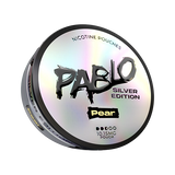 PABLO Silver Edition Pear - 10.15mg all-white nicotine pouch can, Pear flavour, Slim format