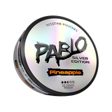 PABLO Silver Edition Pineapple - 10.15mg all-white nicotine pouch can, Pineapple flavour, Slim format