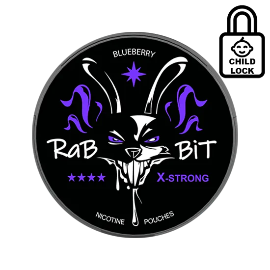 rabbit blueberry x strong nicotine pouches