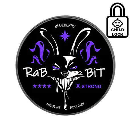 rabbit blueberry x strong nicotine pouches