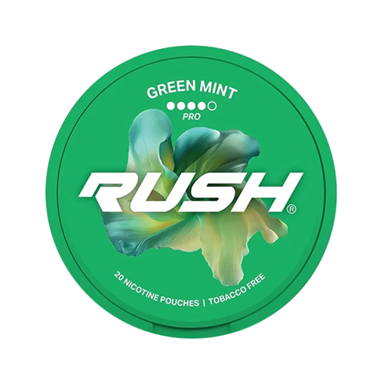 rush green mint nicotine pouches