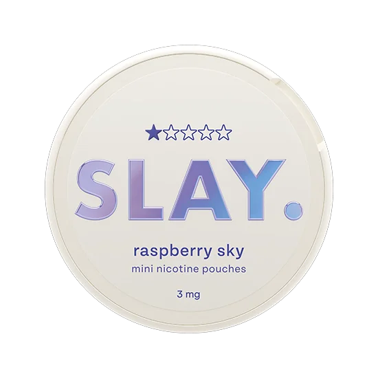 SLAY Raspberry Sky 3mg Berry mini nicotine pouches