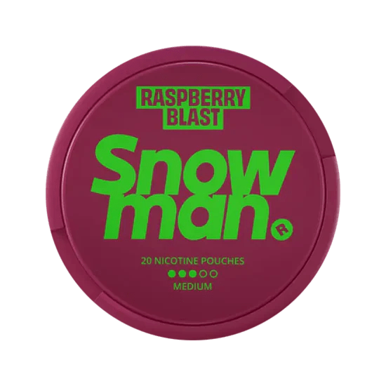 SNOWMAN Raspberry Blast 9mg - Nicotine Pouches – Snus Vikings