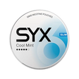 SYX Cool Mint Strong Mint slim all-white nicotine pouch can