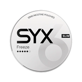 SYX Freeze Strong Mint slim all-white nicotine pouch can