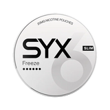 SYX Freeze Extra Strong Mint slim all-white nicotine pouch can