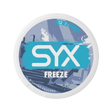 SYX Freeze Strong Mint slim all-white nicotine pouch can