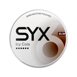 SYX Icy Cola Extra Strong Cola & Mint slim all-white nicotine pouch can