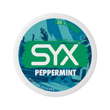 SYX Peppermint Extra Strong Peppermint slim all-white nicotine pouch can