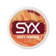 SYX Salty Caramel Strong Salty Caramel slim all-white nicotine pouch can