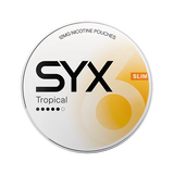 SYX Tropical Strong Tropical slim all-white nicotine pouch can