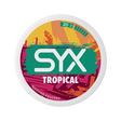 SYX Tropical Extra Strong Tropical slim all-white nicotine pouch can