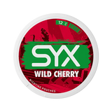 SYX Wild Cherry Strong Cherry slim all-white nicotine pouch can