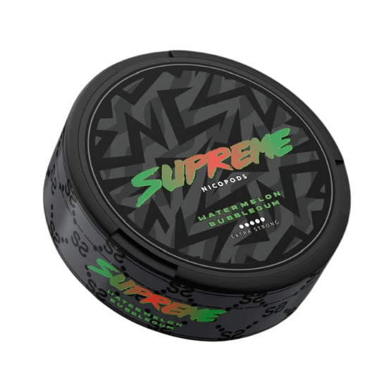 SUPREME Watermelon Bubblegum - 100mg Nicotine Pouches – Snus Vikings