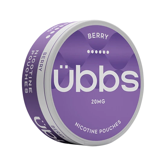 UBBS Berry Intense all-white nicotine pouch can by RV Karma Limited