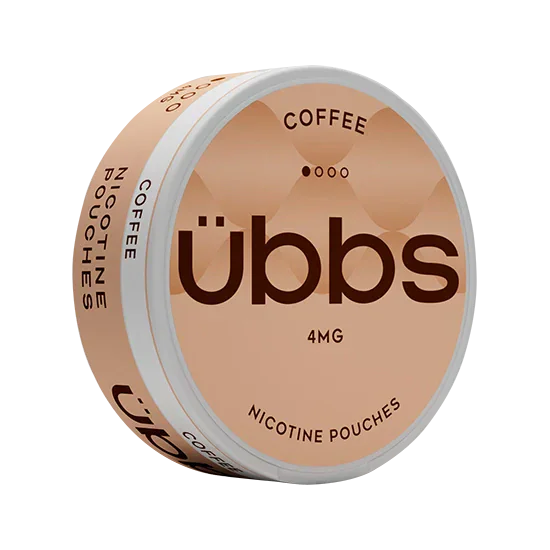 UBBS Coffee Mild all-white nicotine pouch can by RV Karma Limited