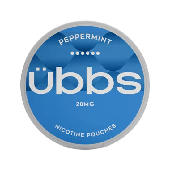 UBBS Peppermint Intense - crisp, frosty peppermint flavour, all-white nicotine pouch by RV Karma Limited