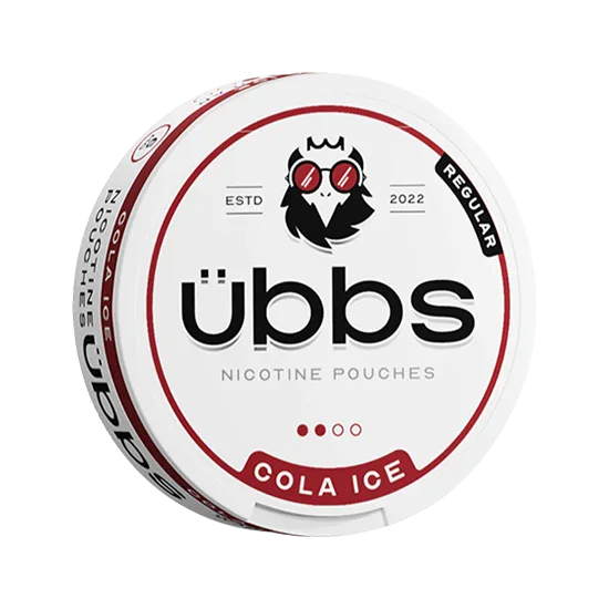 UBBS Cola Ice Regular all-white nicotine pouch can by RV Karma Limited