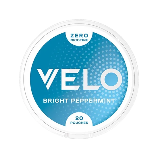 VELO Bright Peppermint 0% Peppermint slim pouches can