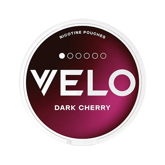 VELO Dark Cherry slim nicotine pouches with cherry flavour