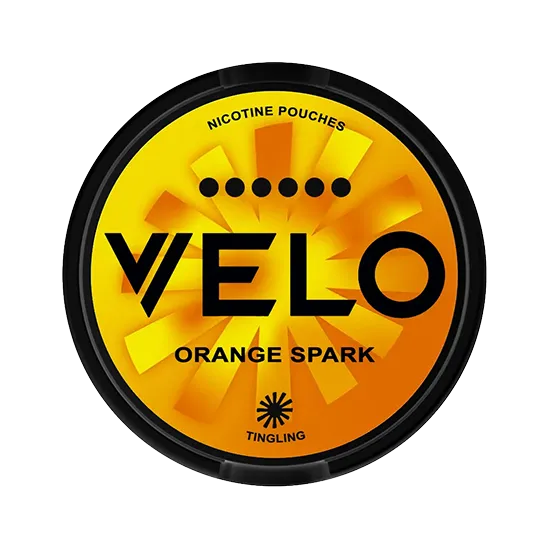 VELO Orange Spark slim nicotine pouches with orange flavour