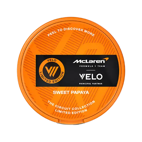 velo mclaren sweet papaya nicotine pouches  