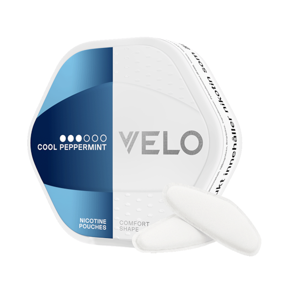 VELO Shift Cool Peppermint - peppermint, menthol, mint flavour, all-white nicotine pouch by BAT