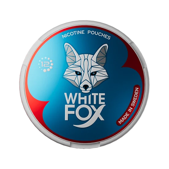 WHITE FOX Original Intense all-white nicotine pouch by GN Tobacco, mint flavour, slim pouches